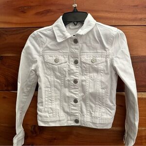 Gap Denim Girl White Jean Jacket Size M 8